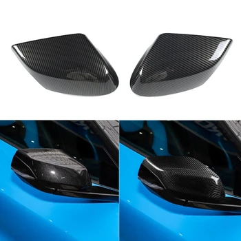 Для Corvette C8 2020-2023 С рисунком из углеродного волокна, Боковая дверь, Зеркало заднего вида, Планки для автомобильных запчастей, Аксессуары Слева + справа