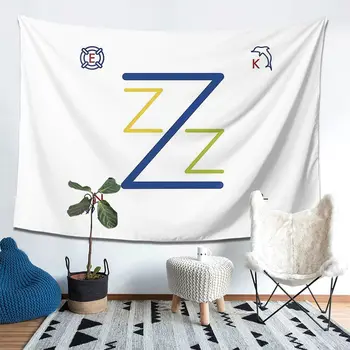 Флаг команды Зиссу, Эстетичный гобелен для домашнего декора, гобелены в стиле хиппи, висящие на стене для гостиной, спальни, комнаты в общежитии