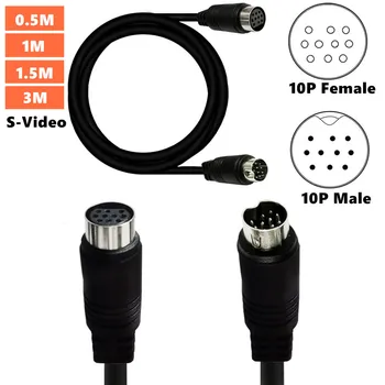 кабель аудиовхода от 10-контактной розетки до 10-контактной розетки (M / F), совместимый с телевизионным приемником, телевизором, монитором, проектором, аудио