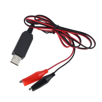 Универсальный 2-метровый источник питания USB от 5 В до 6 В Зажимной кабель Батарея размера AAA AA Может заменить 4шт батареи 1,5 В