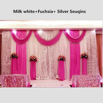 свадебный фон высотой 3 м x6 м в ширину с блестками, декоративный занавес для сцены, красивые шторы для свадебного фона
