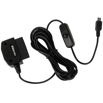 5V 1.5A Mini 5PIN USB Порты Автомобильный понижающий OBD адаптер для прикуривателя Блок питания с 3,5-метровым кабелем-переключателем для зарядки видеорегистратора