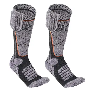 Электрические носки Для мужчин, Эластичные Термоноски с 3 режимами нагрева, легкие носки с подогревом из хлопчатобумажной смеси С нагревательными панелями Для