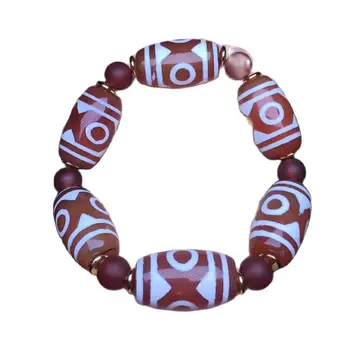 Натуральный камень Оригинальный браслет из агатовых бусин-бочонков Уникальные бусины, браслеты, ювелирные изделия, модные подарки для мужчин и женщин