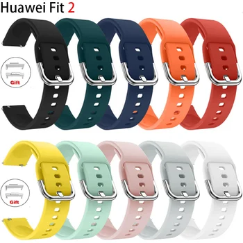 Силиконовый Спортивный ремешок Для Huawei Watch FIT 2 Ремешок смарт-браслет для наручных часов с металлической Пряжкой водонепроницаемый браслет fit2 correa Аксессуары