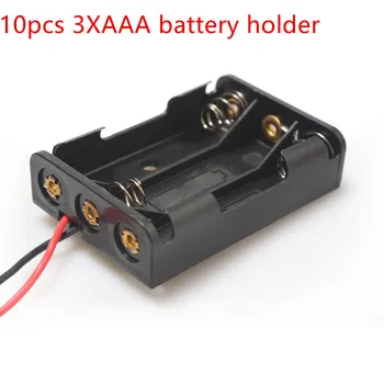 Коробка для хранения батареек 3 AAA, кейс, держатель, провода с 3 слотами, сумка-контейнер, стандартная зарядка батареек DIY 3XAAA, 10 шт., Бесплатная доставка