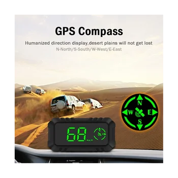 G7 Универсальный автомобильный HUD Автомобильный GPS Головной дисплей, измеритель скорости, Расходные материалы для автомобилей