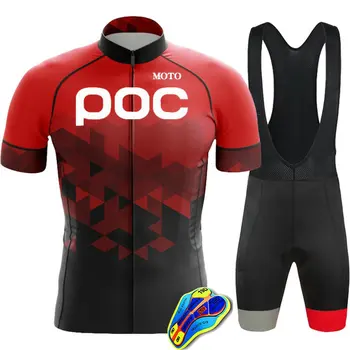 Комплекты из джерси MOTO POC для велоспорта, Велосипедный костюм, Велосипедная одежда для велоспорта с коротким рукавом, майо для велоспорта, джерси-нагрудник, шорты
