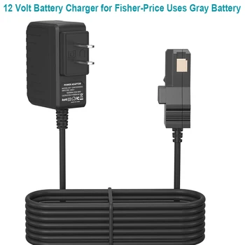 12-Вольтовое зарядное устройство для Fisher-Price Использует Серую батарейку или Оранжевую Верхнюю Батарейку, Совместимую с 12-Вольтовыми игрушками для езды на колесах