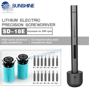 Набор электрических отверток SUNSHINE SD-18E из легированной стали S2 с мини-отверткой, ящик для хранения камеры iPhone iPad, Ремонт стола