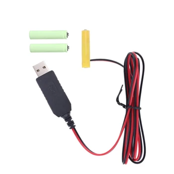 Кабель-адаптер питания от USB до 4,5 В Замените 3 батарейки LR03 AAA напряжением 1,5 В Прямая поставка