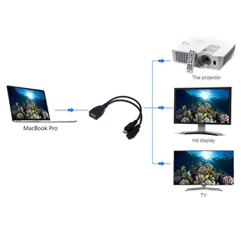 Разъем Micro HDMI, совместимый с разъемом D, к разъему HDMI, совместимому с разъемом A, кабель-адаптер к кабелю для стандартного интерфейса