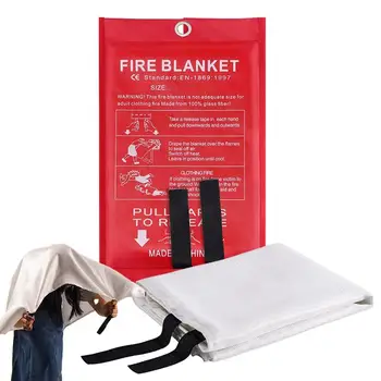 Противопожарное одеяло для дома и кухни Огнезащитное Противопожарное одеяло для дома Огнезащитное одеяло размером 1x1 м Большое противопожарное одеяло для