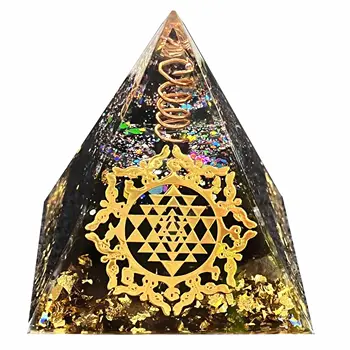 Пирамида из оргонитовой Чакры, Украшение для энергетической медитации, Исцеляющий Кристалл Рейки, Подарки на День Рождения, Украшение для дома