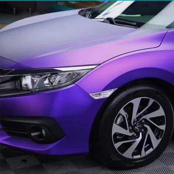 Матовая фиолетовая виниловая пленка automotive vinyl wrap Metallic Chrome Purple