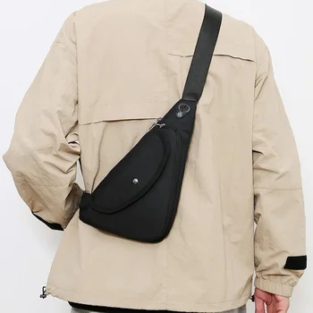 Мужская сумка через плечо, холщовая роскошная модная мужская нагрудная сумка, мужская нагрудная сумка через плечо для мужчин, 2023 Новые повседневные дорожные сумки для телефонов