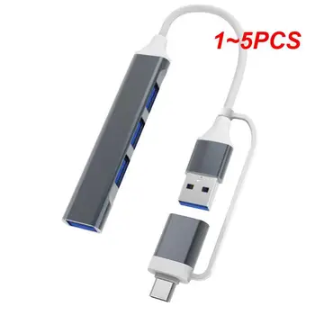 1-5 шт. Концентратор Type C Док-станция 3.0 USB 3.0 2.0 концентратор 4 порта мультиразветвитель адаптер OTG для ПК Macbook алюминиевый сплав