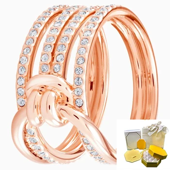 2023 SW, Новое пожизненное широкое кольцо, Современное уникальное украшение для галстука, Женские платиновые украшения для помолвки, подарок