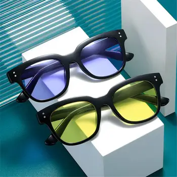 Модные аксессуары Корейские очки UV400 ярких цветов, женские солнцезащитные очки, мужские оттенки, солнцезащитные очки