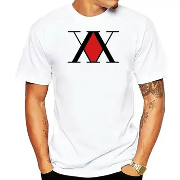 Футболка Hunter X Hunter, мужская футболка с логотипом, одежда из аниме, серые футболки и блузки, крутая мужская хлопчатобумажная футболка
