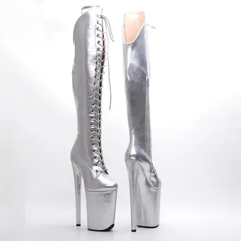 Auman Ale, новинка, 23 см/9 дюймов, искусственная кожа, пикантные экзотические женские ботинки на платформе и высоком каблуке для вечеринок, обувь для танцев на шесте, 009