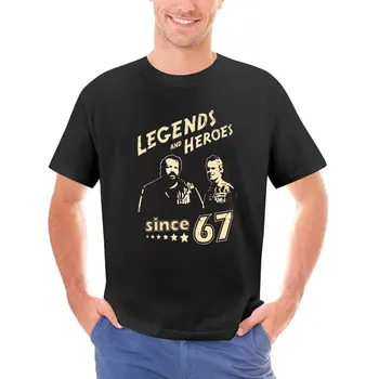 Футболка Bud Spencer, мужские футболки Legends And Hero С 67 года, эстетичные хлопковые футболки, летняя новинка, повседневная одежда больших размеров.