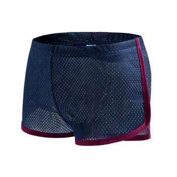 Сексуальные мужские спортивные сетчатые шорты для бега, быстросохнущие дышащие штаны для бега с эластичной резинкой на талии, мужские спортивные штаны для легкой атлетики