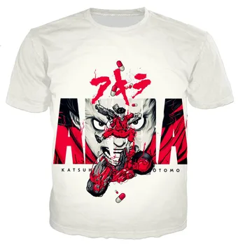 2023 Новая футболка Akira, мужские и женские футболки с 3D принтом, повседневная футболка Harajuku, уличная одежда, топы, детская футболка оверсайз для детей