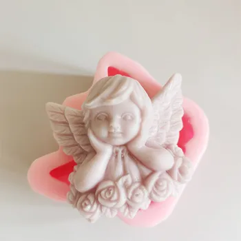 Силиконовые формы 3D Angel для мыла, свечи, ароматерапевтического торта, бетонной формы своими руками