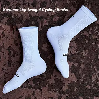 1 пара противоскользящих силиконовых износостойких тонких спортивных носков с буквенным принтом, унисекс, велосипедные носки, спортивные аксессуары