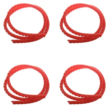 Спиральный протектор трубки для изменения цвета 4X Scooter Line длиной 1 м для намотки трубок для аксессуаров Xiaomi M365 Pro Красный