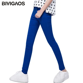 Модные Женские тканые эластичные брюки-карандаш BIVIGAOS, многоцветные леггинсы с карманами, Корейские тонкие брюки-скинни для женщин
