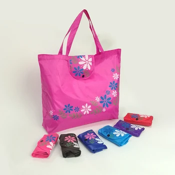 Женская складная сумка, портативная повседневная сумка для покупок с цветочным рисунком, красочная универсальная сумка для покупок с пряжкой