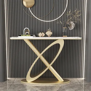 Европейские Креативные консольные столы, Роскошный сланцевый консольный стол, Мебель для прихожей, дома, гостиной, Современный настенный столик для веранды Bv