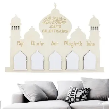 Eid Деревянный орнамент Eid Подвесная доска Таблички Вывеска доска объявлений DIY Eid Подвесная доска Таблички вывеска доска объявлений Настенный декор для