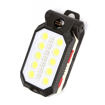 Рабочий светильник Cob, зарядка через USB, Складной фонарь для кемпинга, магнит, лампа для обслуживания, Многофункциональный осветительный фонарик