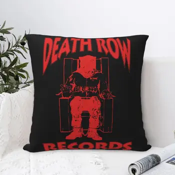 Логотип Death Row Records Красная мужская наволочка с черным принтом, наволочка для дивана, декор для дома, гостиной, подушка для автомобиля