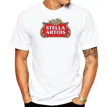 Мужская футболка, футболка с пивным лагером stella artois, женская футболка