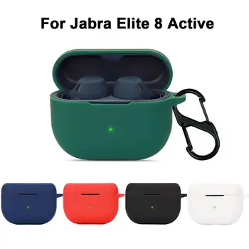 Для Jabra Elite 8 Active Case, противоударный силиконовый чехол для наушников, Однотонные аксессуары для наушников