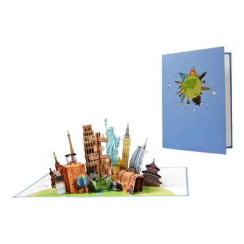 Travel Up Card 3D Поздравительная Открытка ручной работы на Все Случаи жизни С Днем Рождения