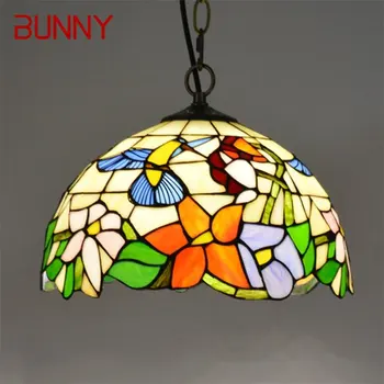 Подвесной светильник Bunny Tiffany, современная светодиодная лампа в виде цветка, светильники для украшения домашней столовой