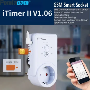 GSM Smart Power Plug розетка-выключатель с датчиком температуры Русский SMS интеллектуальный релейный выключатель домашней автоматизации