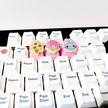 1ШТ Прочные Оригинальные Колпачки Для Ключей PBT Вишнево-Розовая Замена Колпачка для Механической Клавиатуры Lovely Keycap