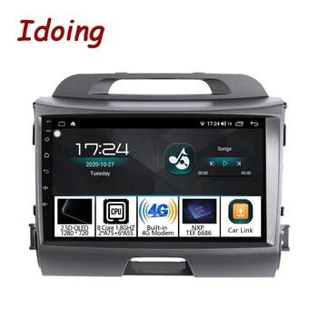 Idoing Автомагнитола Мультимедийная Android для Kia Sportage 3 SL 2010-2016 Для KIA Sportage 1 2 Седан 2010-2015навигационное Головное устройство GPS