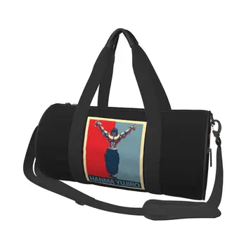 Спортивные сумки Hanma Yujiro Boxng, крутая манга, дорожная тренировочная спортивная сумка с обувью, красочные сумки, мужская Оксфордская сумка для фитнеса на заказ