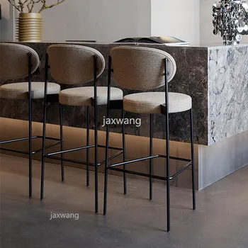 Современный барный стул в скандинавском минималистичном стиле, высокий табурет для дома, барный стул, Высота сиденья, спинка, обеденный стул, стулья для семейного бизнеса, кафе