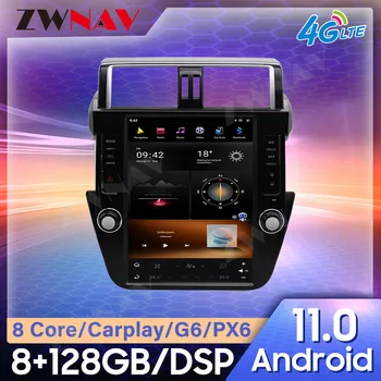 CARPLAY Android 11 8G128G Автомобильный мультимедийный GPS плеер в стиле Tesla для TOYOTA LAND CRUISER Prado 150 2014-2017