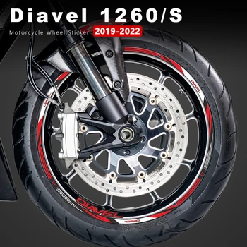 Наклейки на Колеса Мотоцикла Водонепроницаемые для Ducati Diavel 1260S Аксессуары Diavel V4 1260 S 1200 2011-2023 2022 2021 Наклейка на Обод
