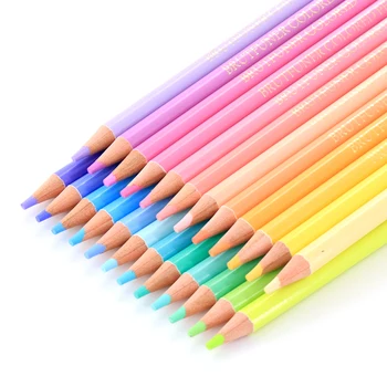 Brutfuner Macaron 24 цвета, яркие карандаши пастельного цвета, набор цветных карандашей из мягкого дерева для взрослых, эскиз для школьников, детские подарки