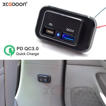 PD3.0 (Type-C) и USB QC3.0 Мобильный Телефон Быстрое Автомобильное Зарядное Устройство для Автомобиля, Автобуса, Кемпера, Грузовика, Квадроцикла, Лодки